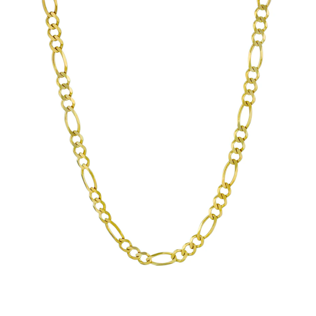 14K Yellow Gold 5.35MM Figaro Link 24" Chain