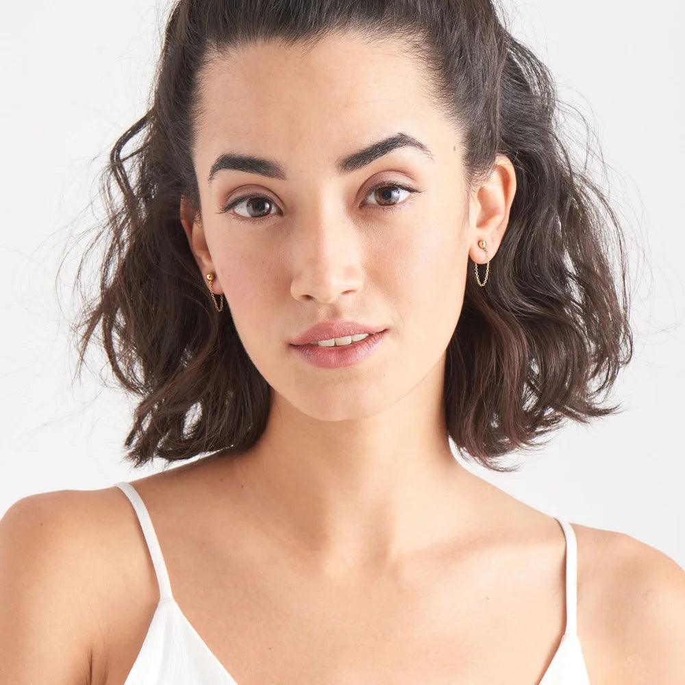 Ania Haie Modern Chain Stud Earrings
