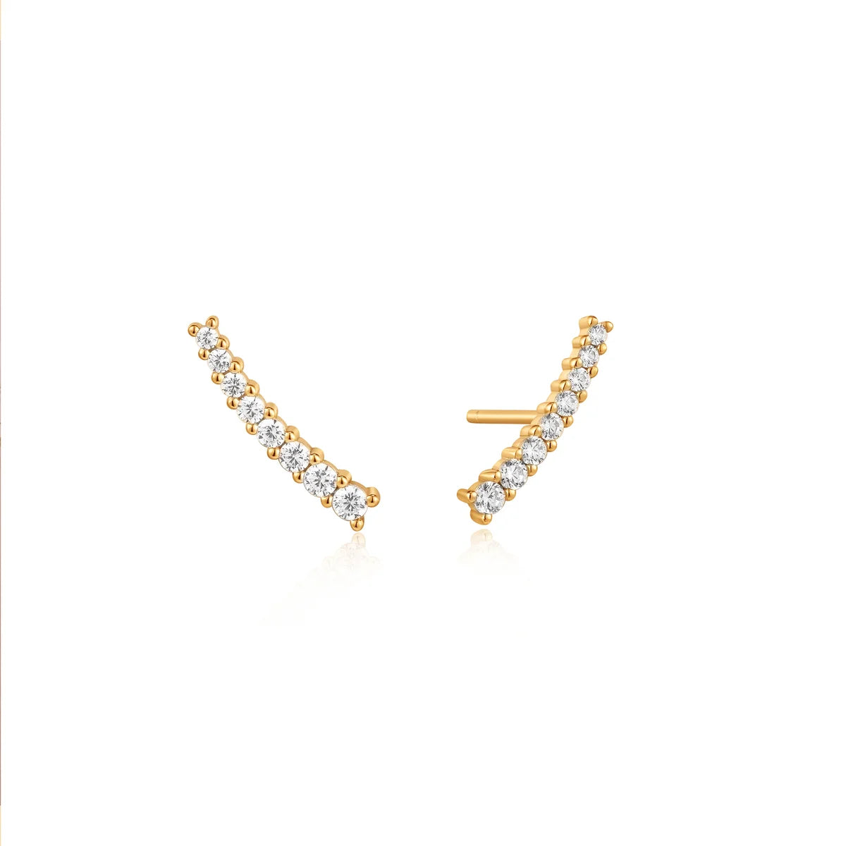 Front View Ania Haie Glam Crawler Stud Earrings