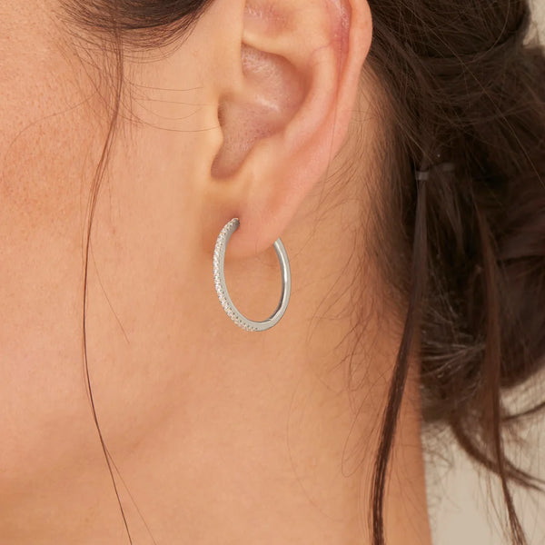 Ania Haie Silver Glam Hoop earrings