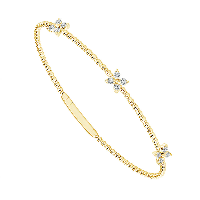 14K Yellow Gold 0.33CTW. Diamond Flexi Bracelet