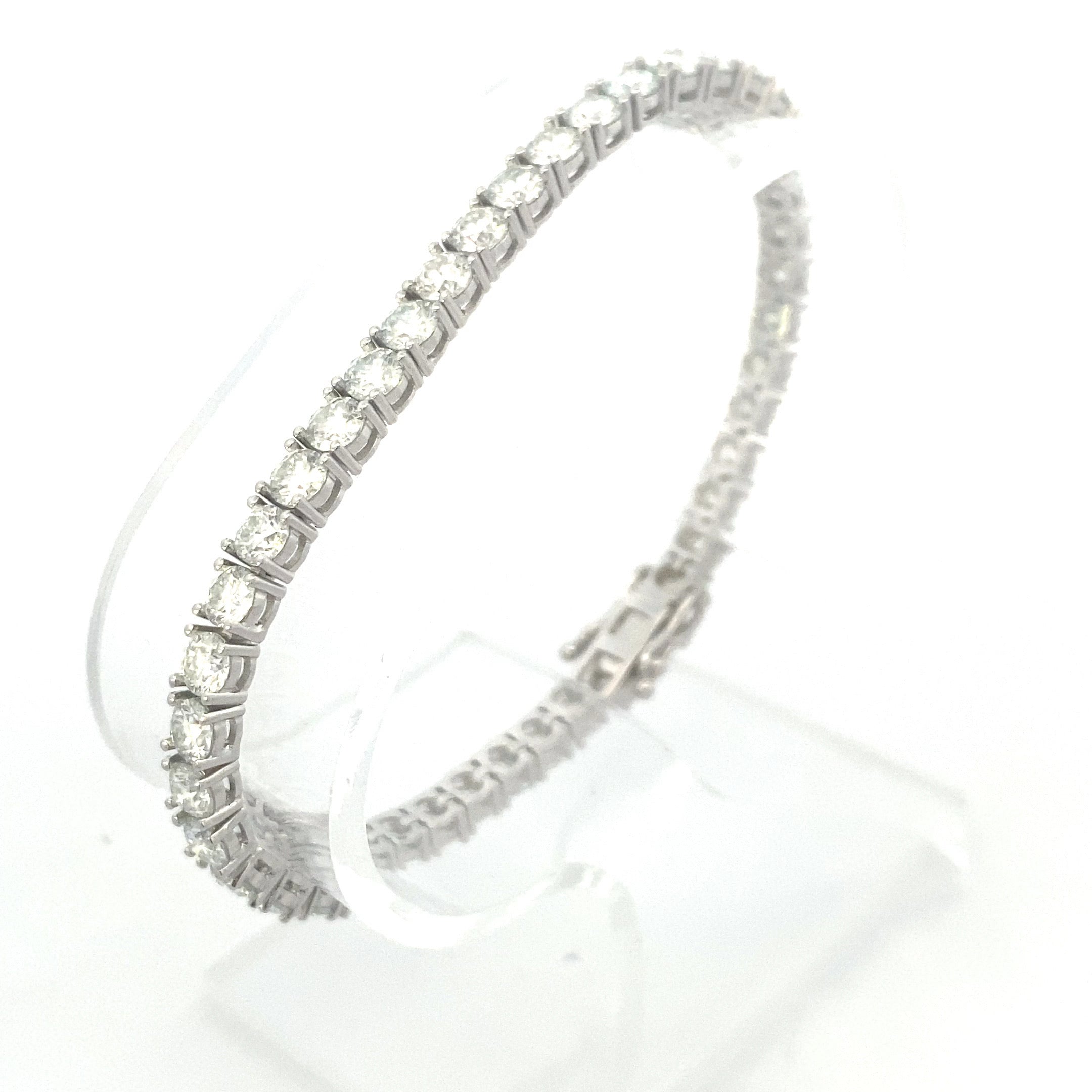 Sterling Silver 9-1/2CT. Moissanite Tennis Bracelet