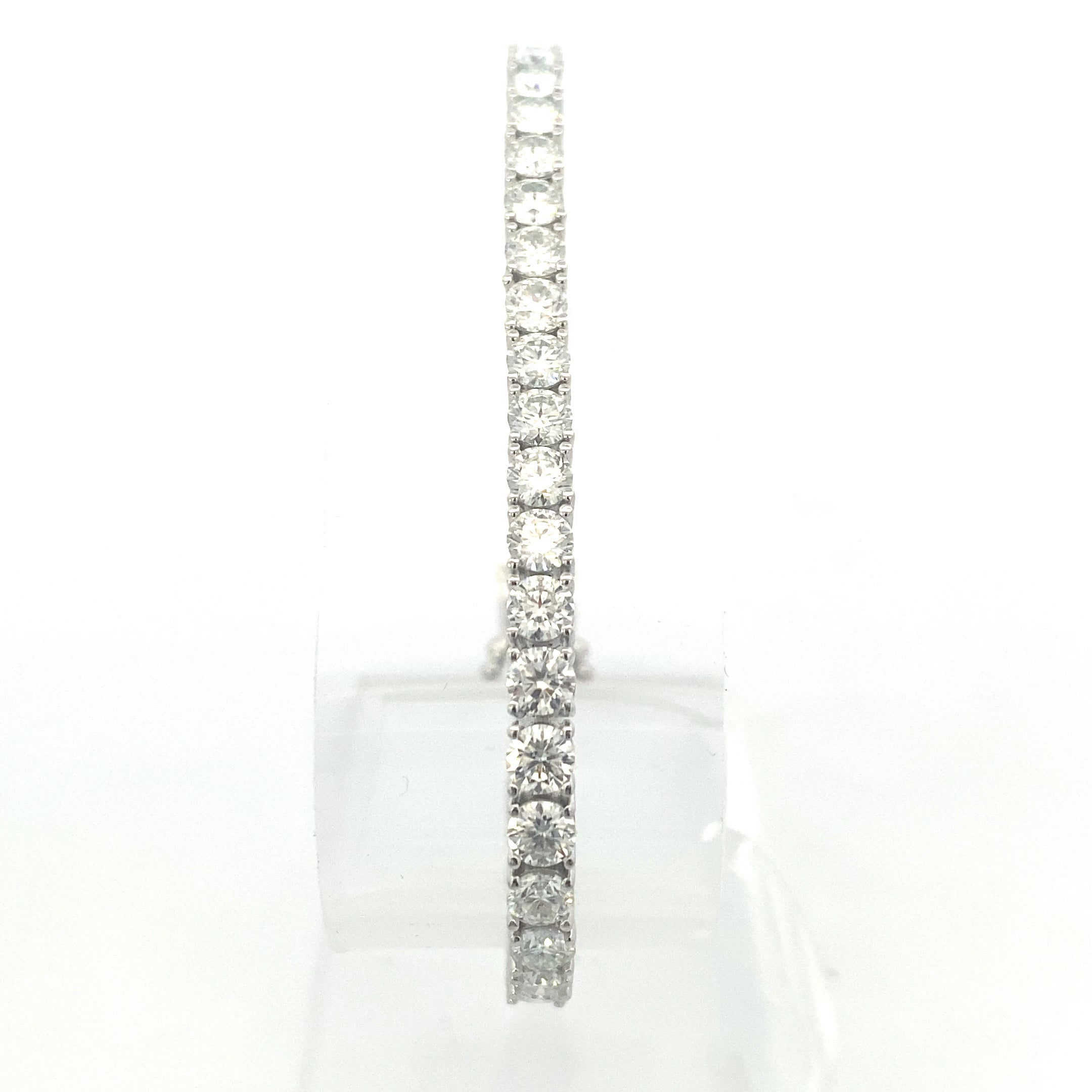 Sterling Silver 9-1/2CT. Moissanite Tennis Bracelet