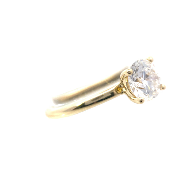 14K Yellow Gold CERTIFIED "Belle" 1-1/2CT. Lab-Grown Diamond Solitaire Engagement Ring