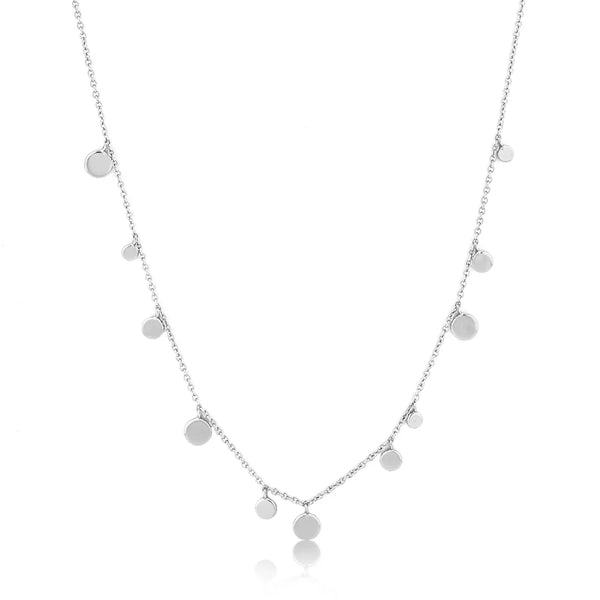 Ania Haie Silver Geometric Mixed Discs Necklace