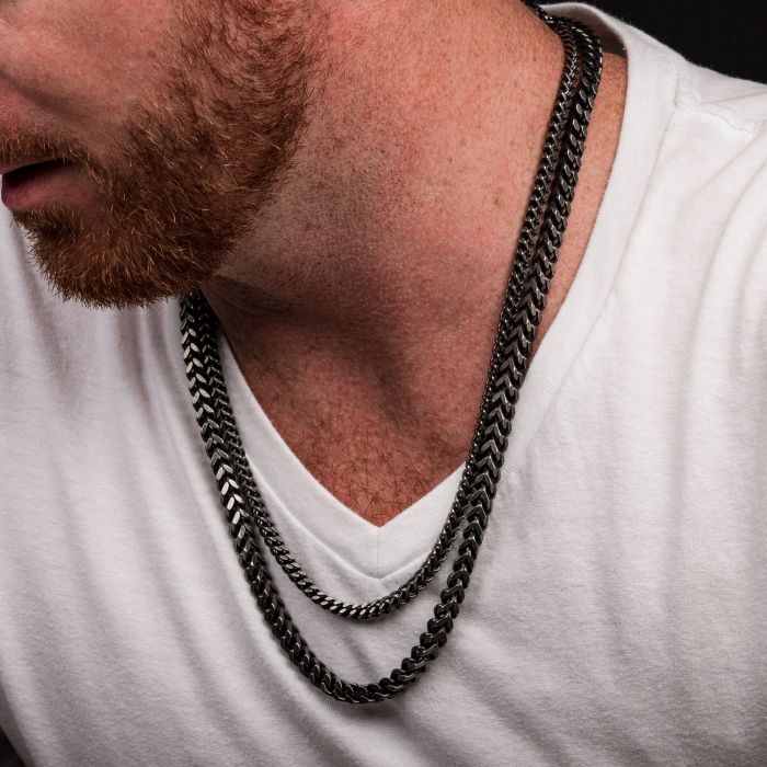 INOX Stainless Steel 20" Oxidized Franko Chain