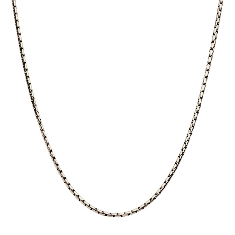 INOX 3mm Stainless Steel Boston Link Chain Necklace
