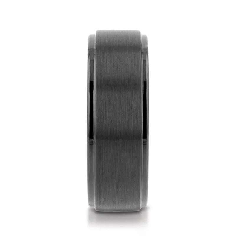 Thorsten "ORION" 6MM Flat Black Polished Tungsten Band