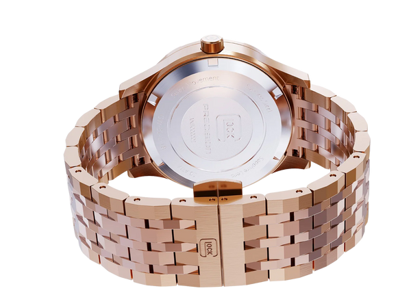 Brushed Rose Gold-tone Stainless Steel Glock Watch