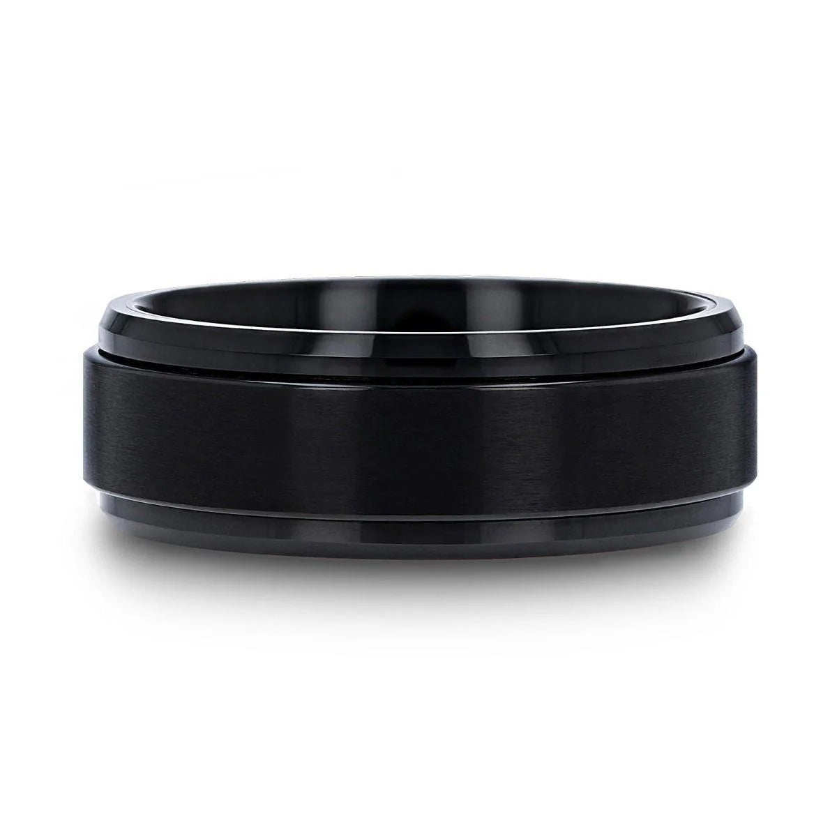 Thorsten "REVOLVE" 6MM Brushed Finish Spinner Polished Tungsten Band