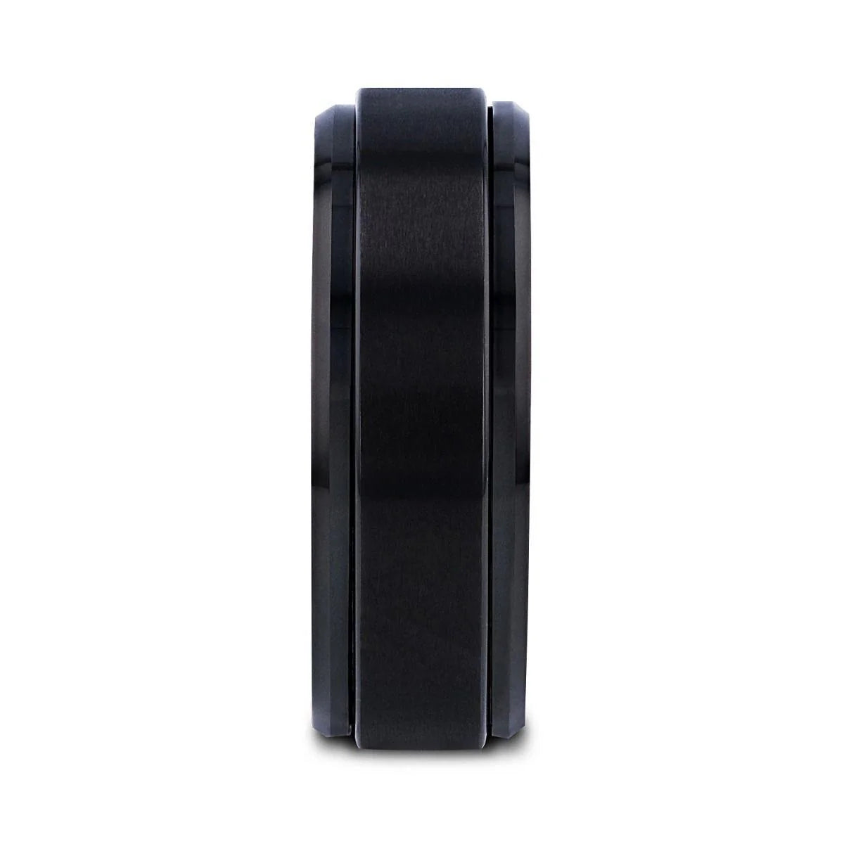 Thorsten "REVOLVE" 6MM Brushed Finish Spinner Polished Tungsten Band