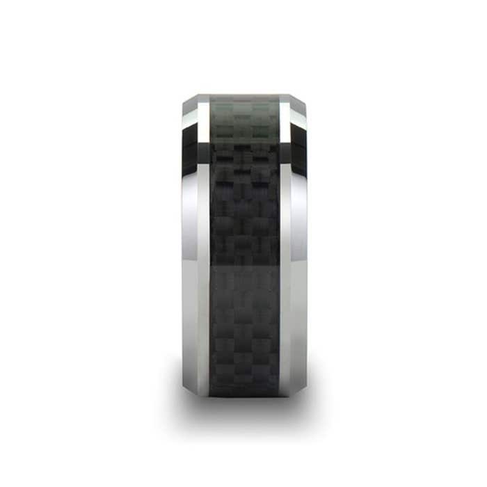Thorsten "MAXIMUS" Black Carbon Fiber Inlay Tungsten Carbide Men's Wedding Band