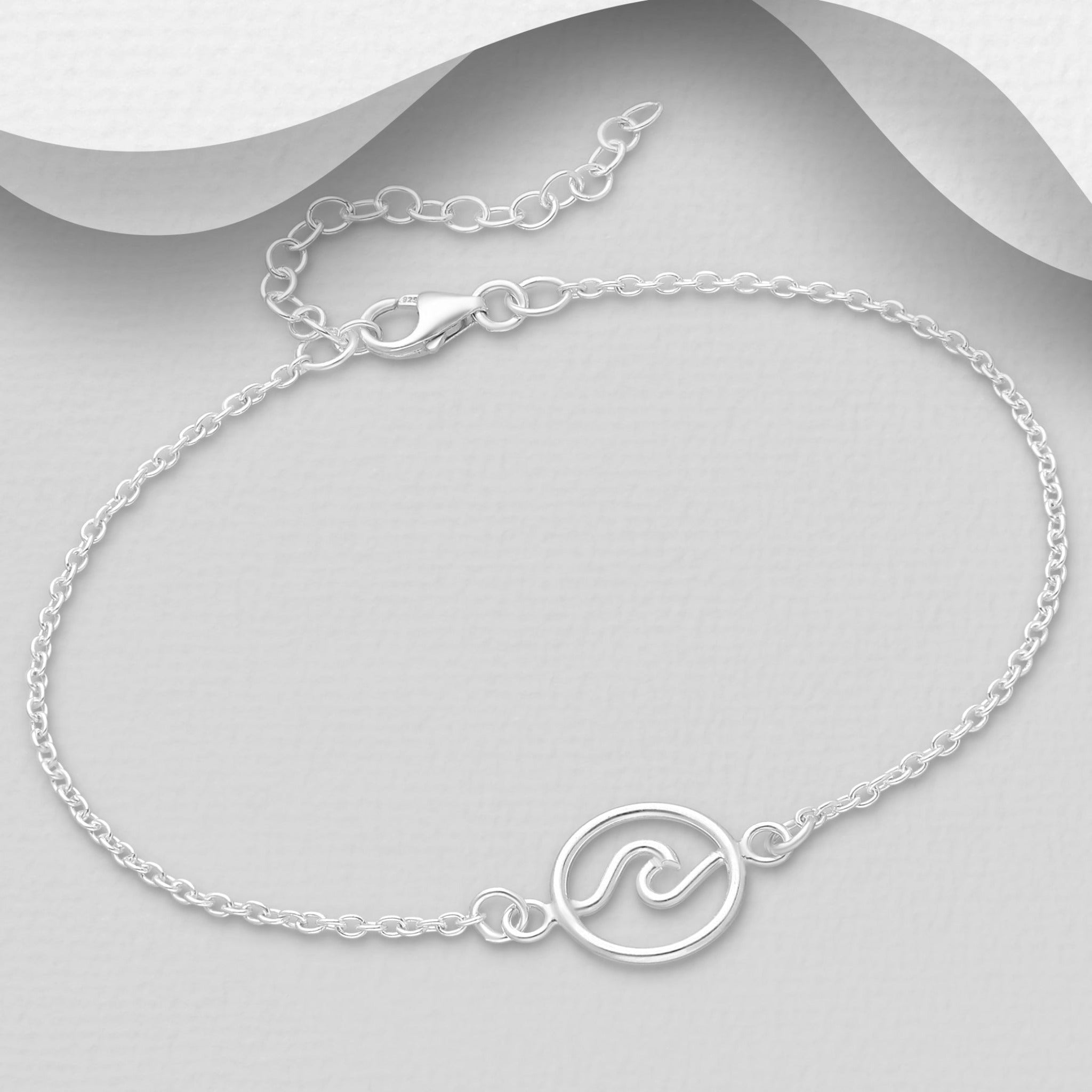Sterling Silver Wave Bracelet