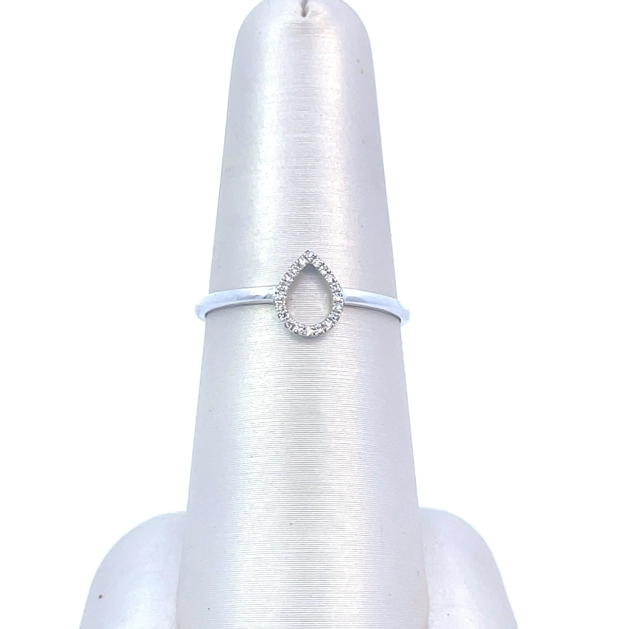 14K White Gold 1/20CT. Diamond Ring