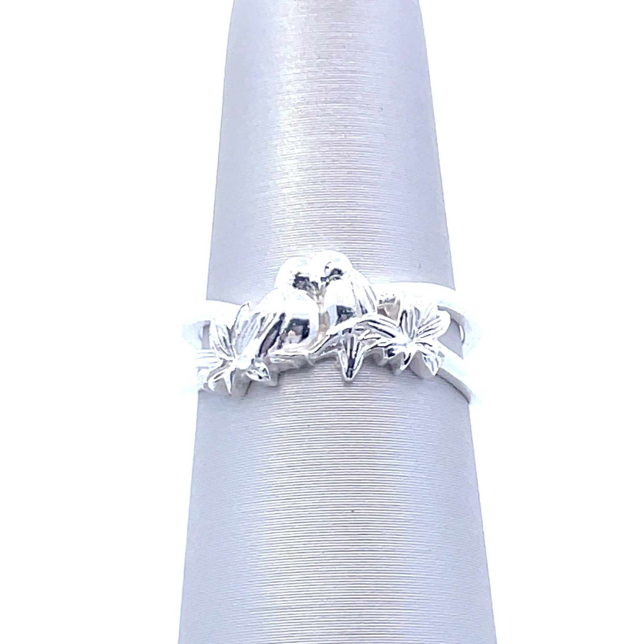 Sterling Silver Love-Birds Ring
