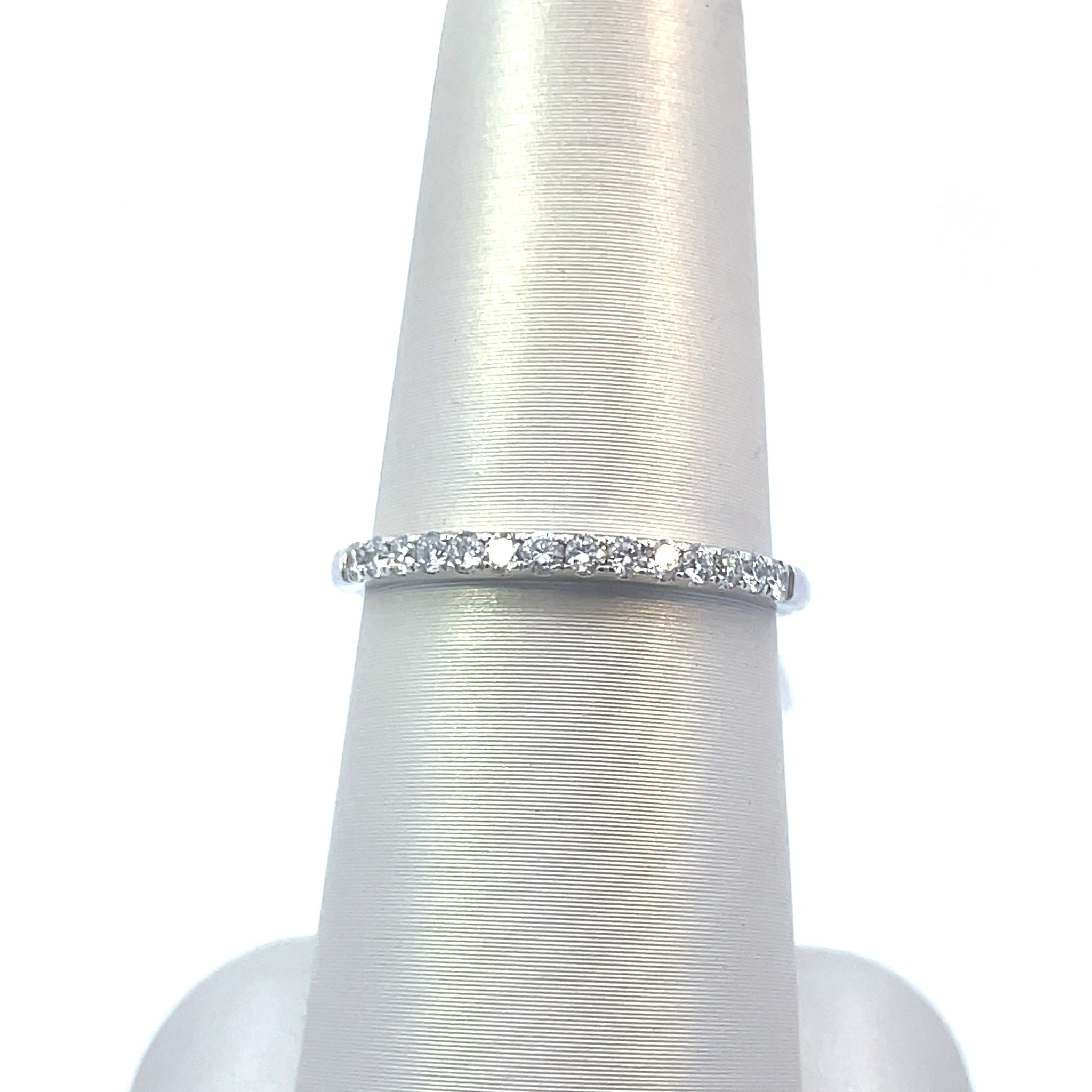 10K White Gold 1/4CT. Lab-Grown Diamond Band
