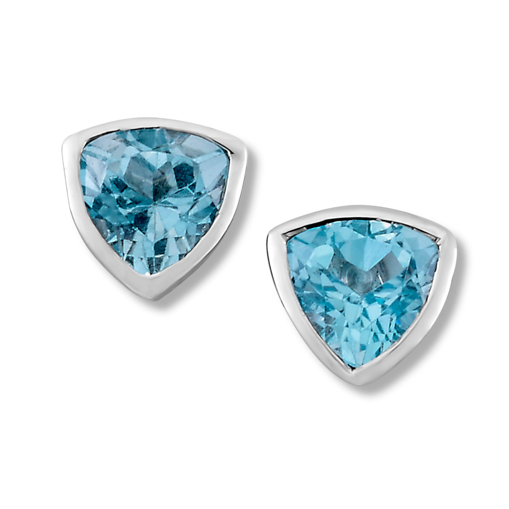 Samuel B. "Pandana" Trillion Bezel-Set Gemstone Earrings