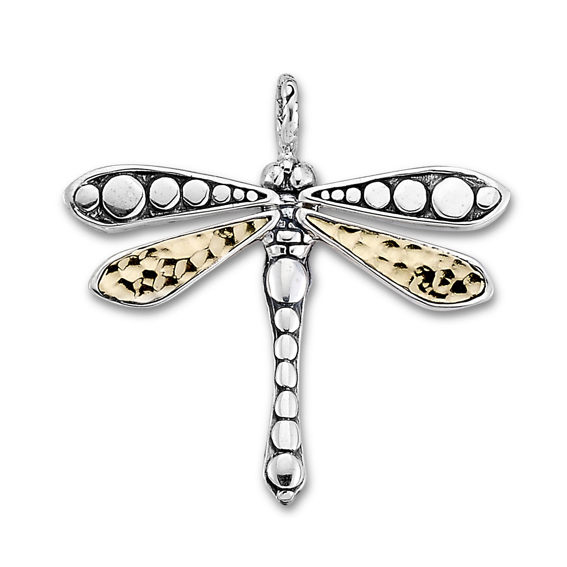 Samuel B. "Ceningan" Dragonfly Pendant with Sterling Silver 18" Popcorn Chain