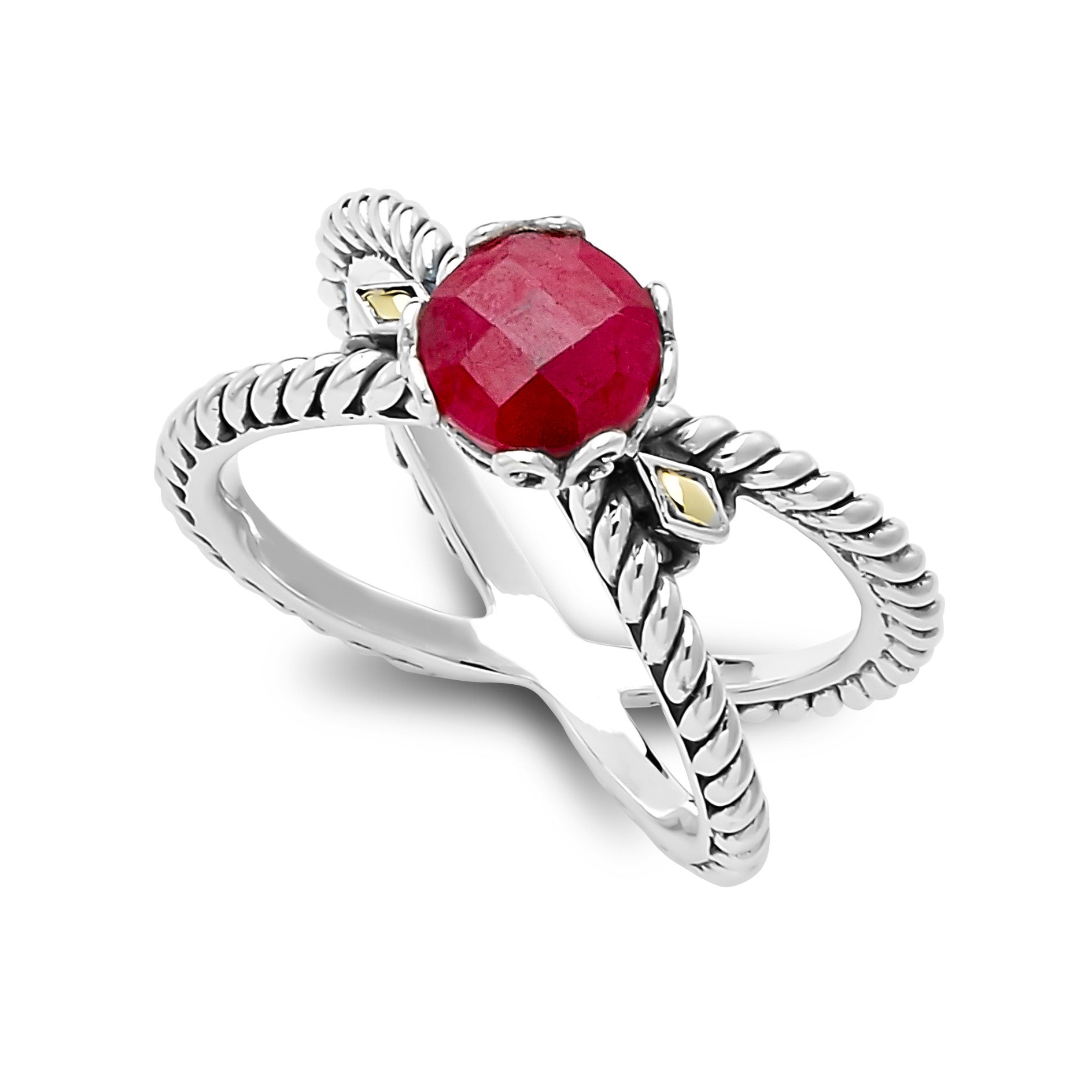 Samuel B. July Birthstone Glow "X" Ring