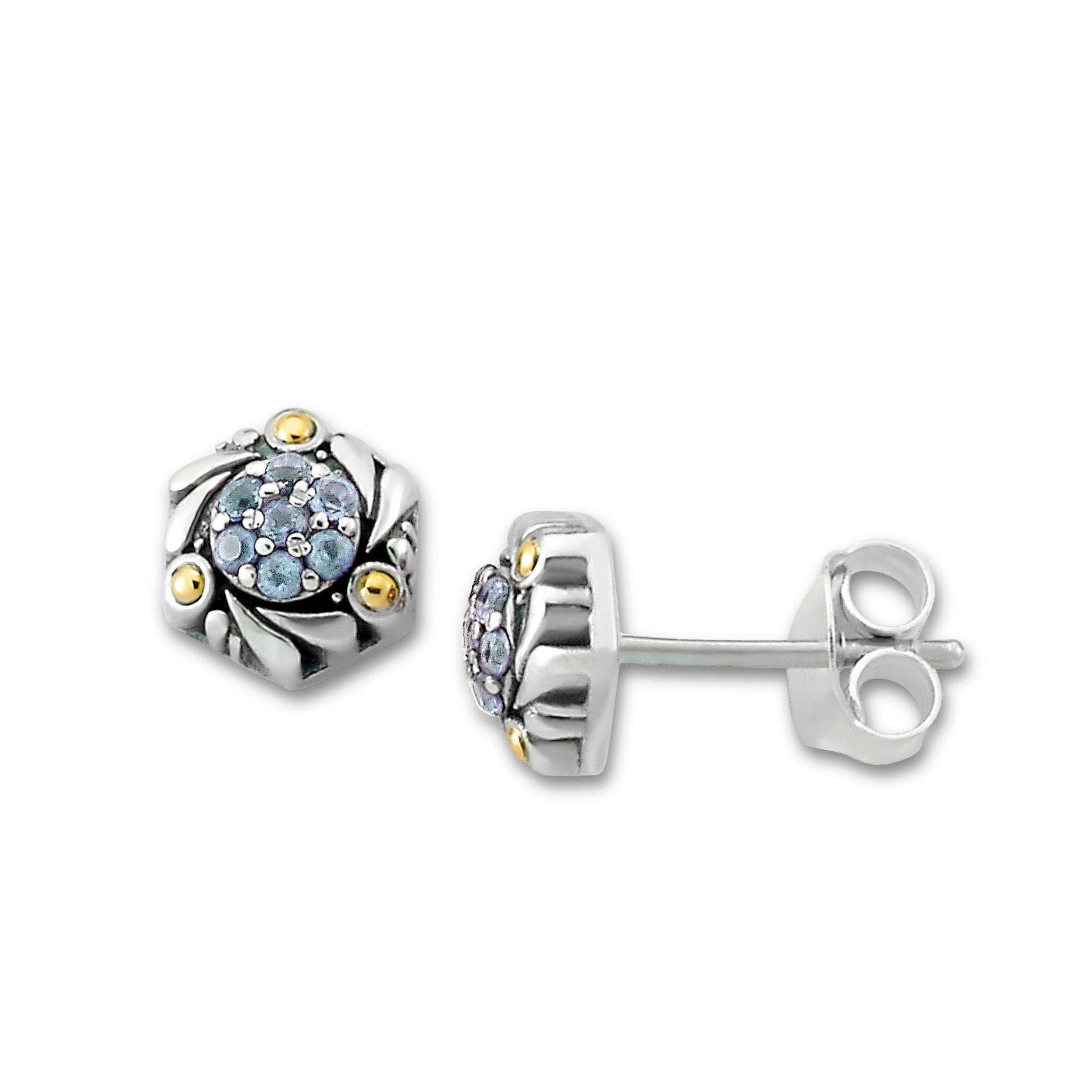 Samuel B. Aquamarine "Wave" Earrings