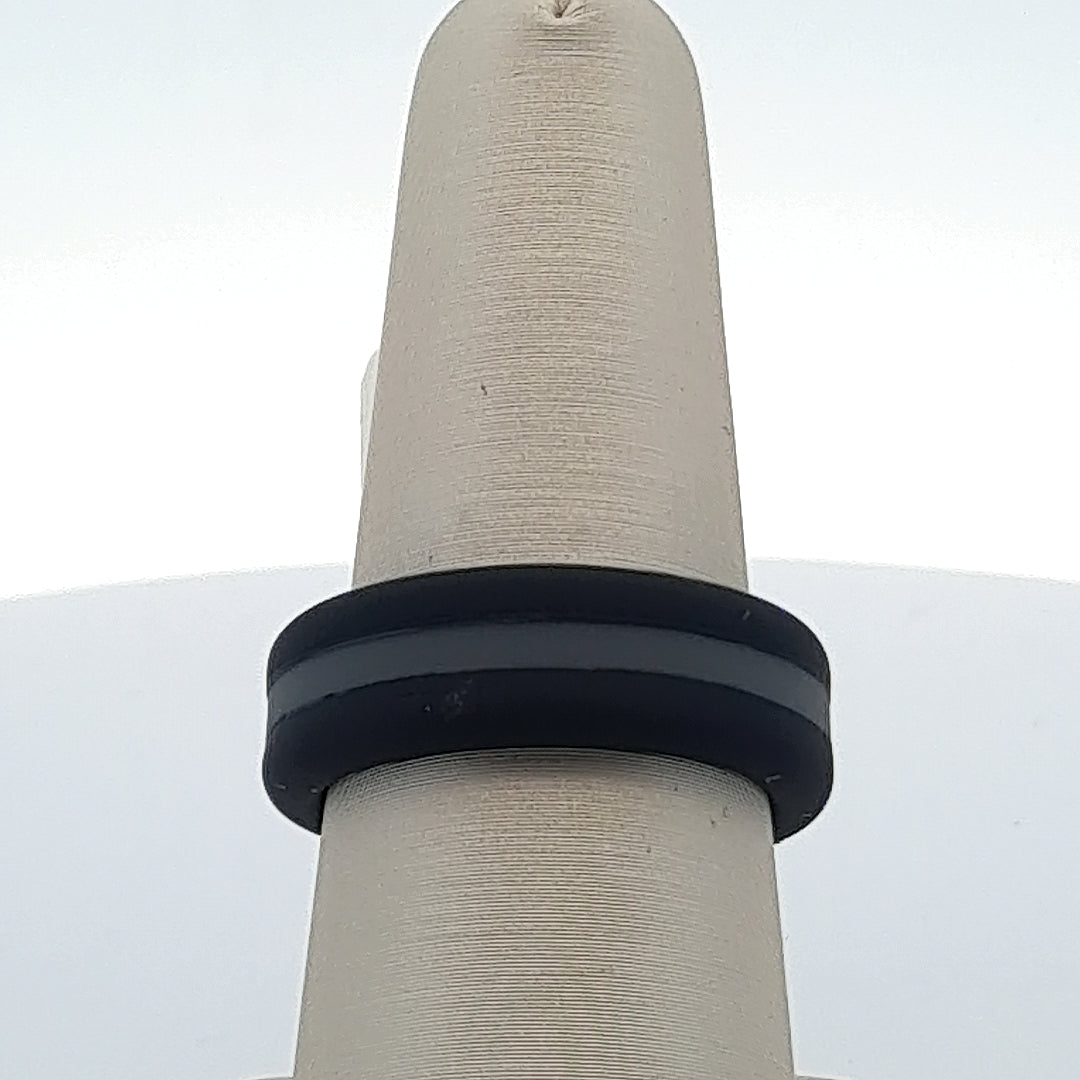 Black Silicone 8MM Gray-Stripe Wedding Band
