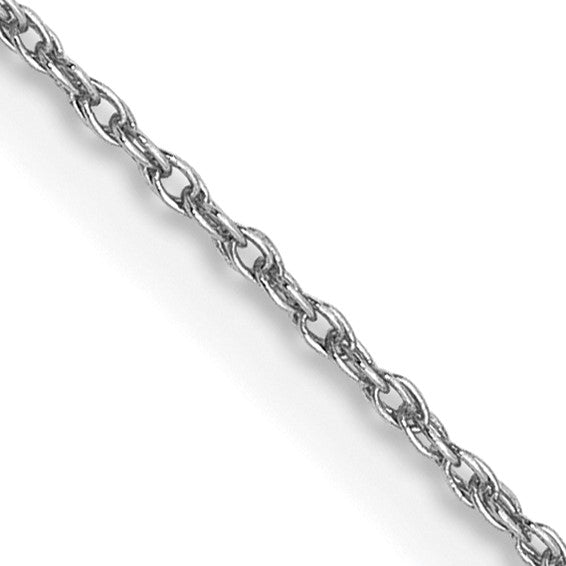 10K White Gold 18" Loose Rope Chain