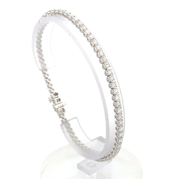 14K White Gold 4CT. Lab-Grown Diamond Tennis Bracelet