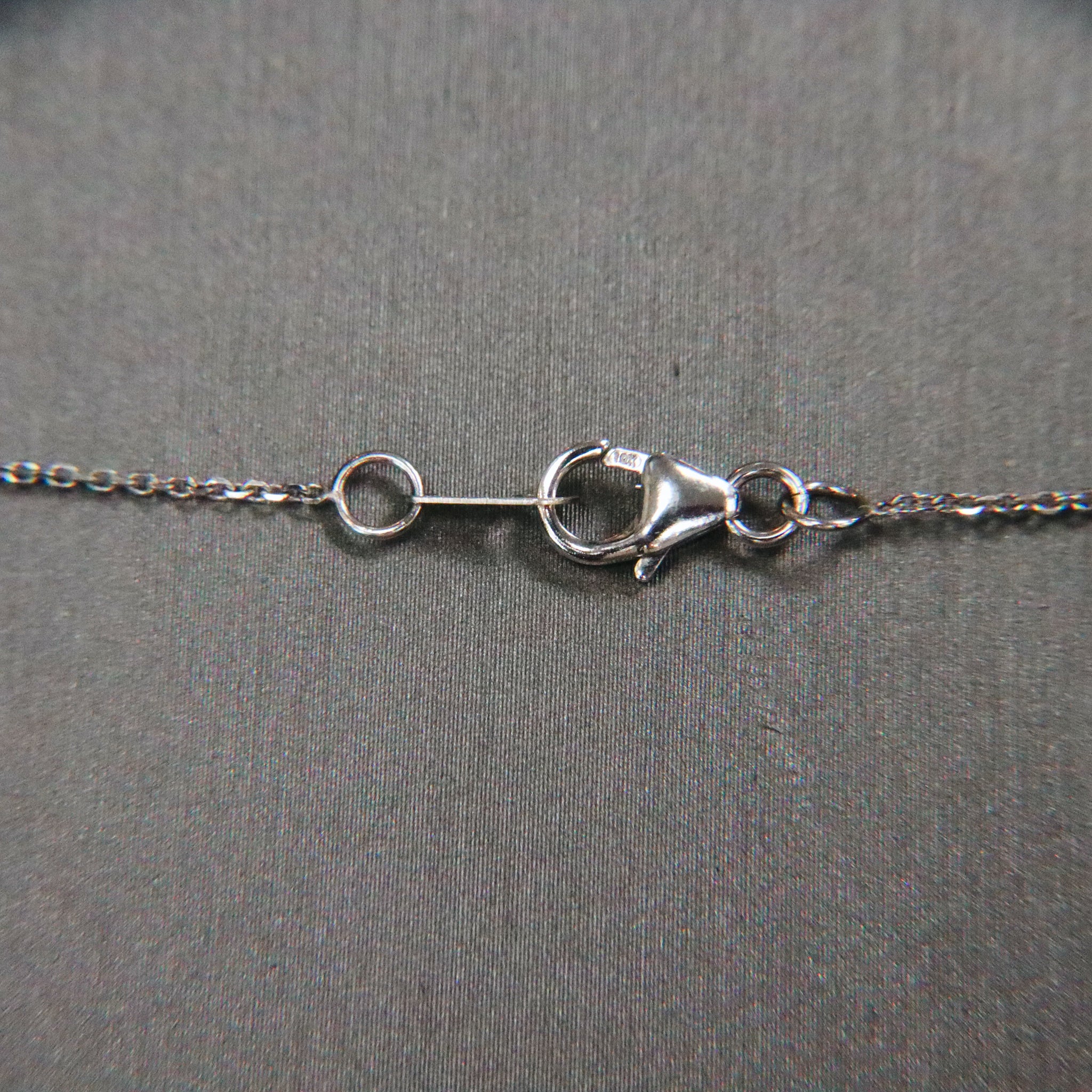 10K White Gold 1/2CT. Princess-Cut Diamond Halo Pendant