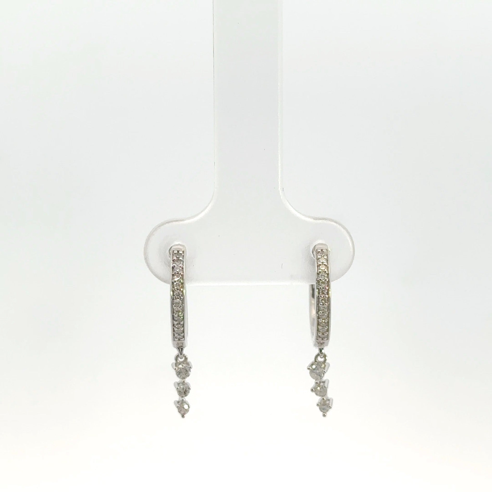 925 Sterling Silver .15ct Diamond Hoops