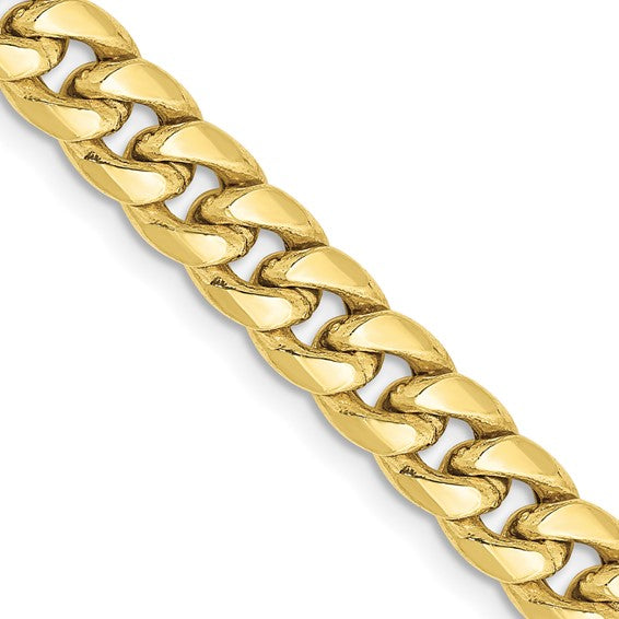 10K Semi-Solid 20" Miami Cuban Link 6MM Chain