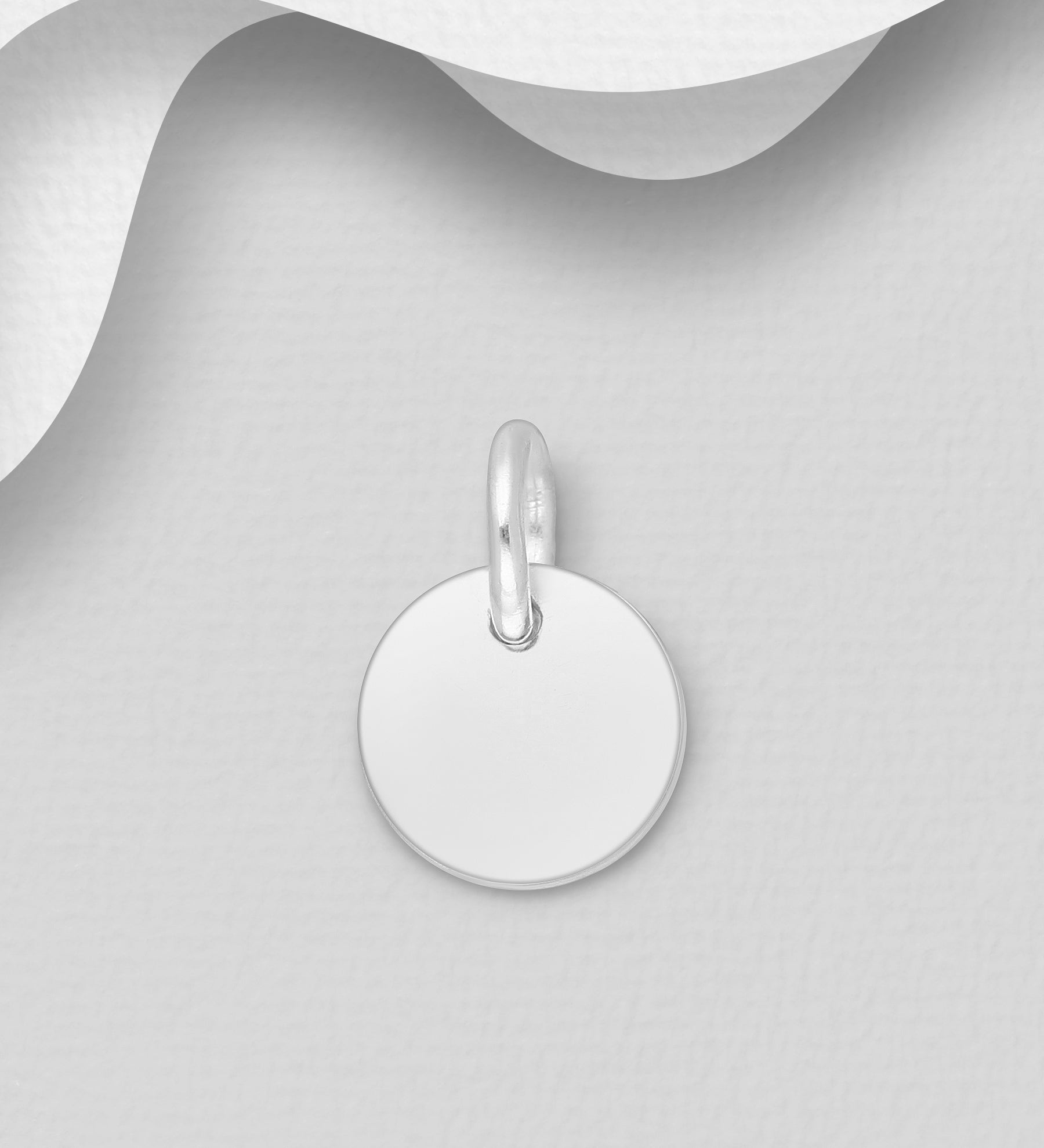 Petite Engravable Initial Pendant with Chain