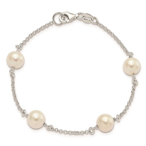 Sterling Silver Cultured Pearl Bracelet
