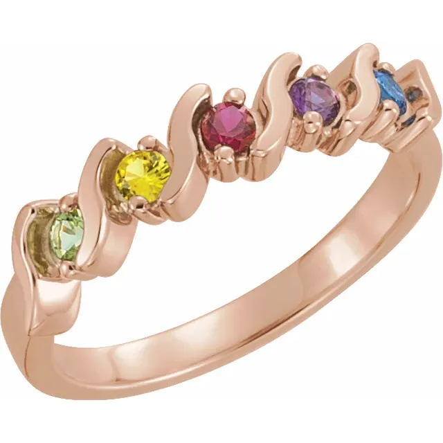 Family Ring - 5 Stone Staircase Ring