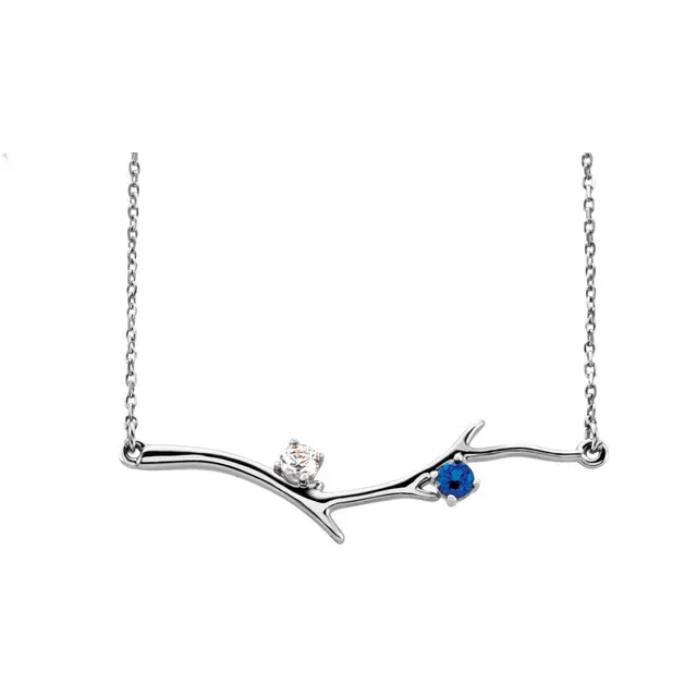 Family Necklace - 6 Stone Branch Necklace