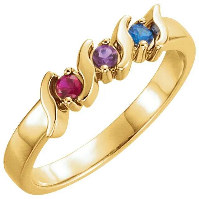 Family Ring - 5 Stone Staircase Ring