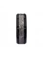 INOX Stanless Steel Meteorite Inlay Black IP Notch Men's Ring