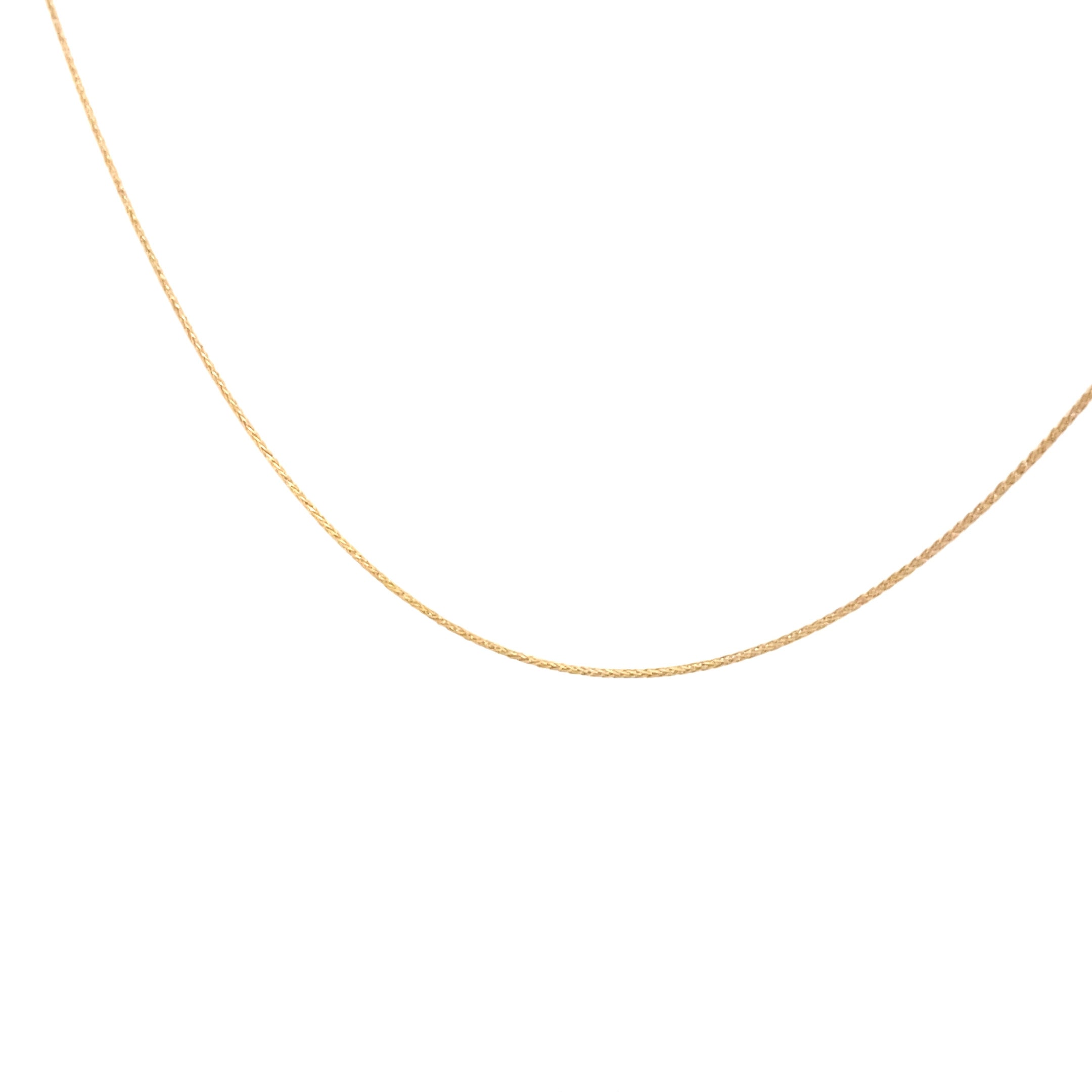 14K Yellow Gold 16" Baby Wheat Chain
