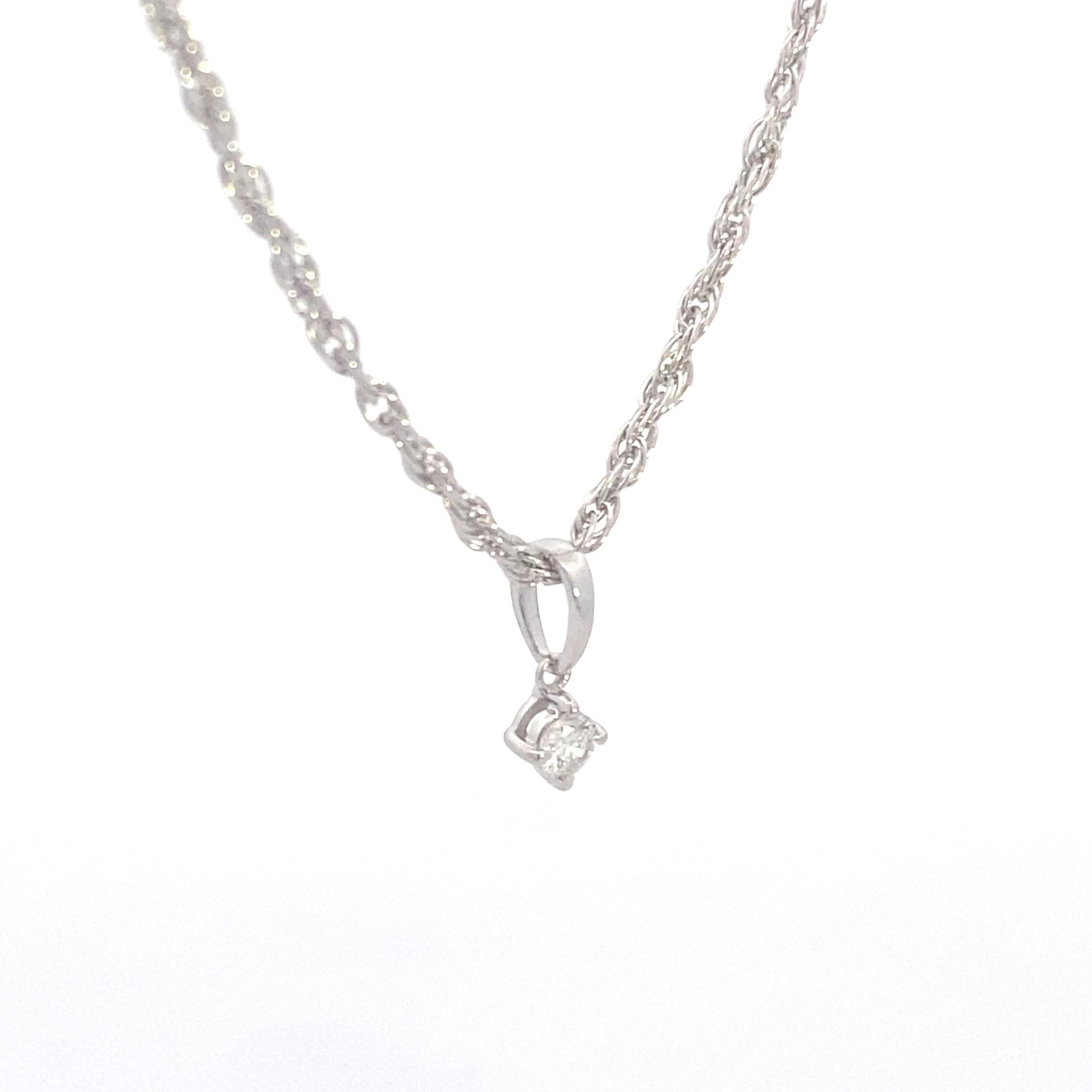 Sterling Silver 1/10CT. Diamond Pendant
