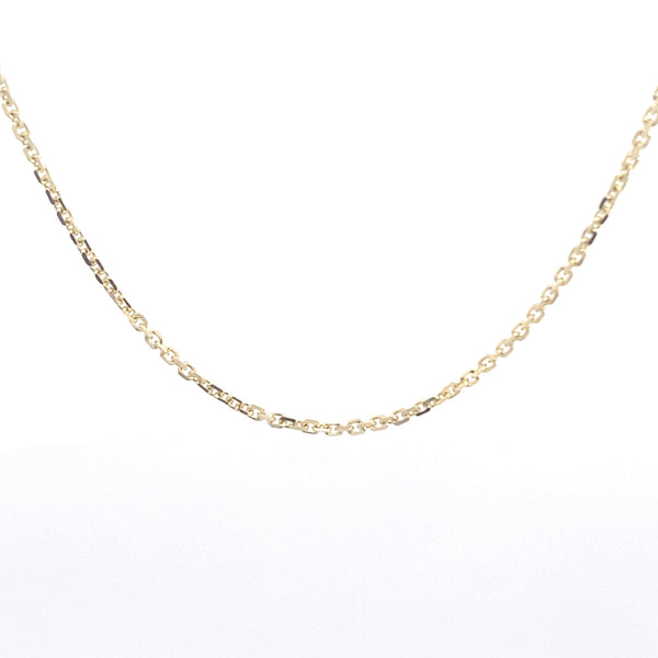 14K Yellow Gold Diamond-Cut Cable Chain