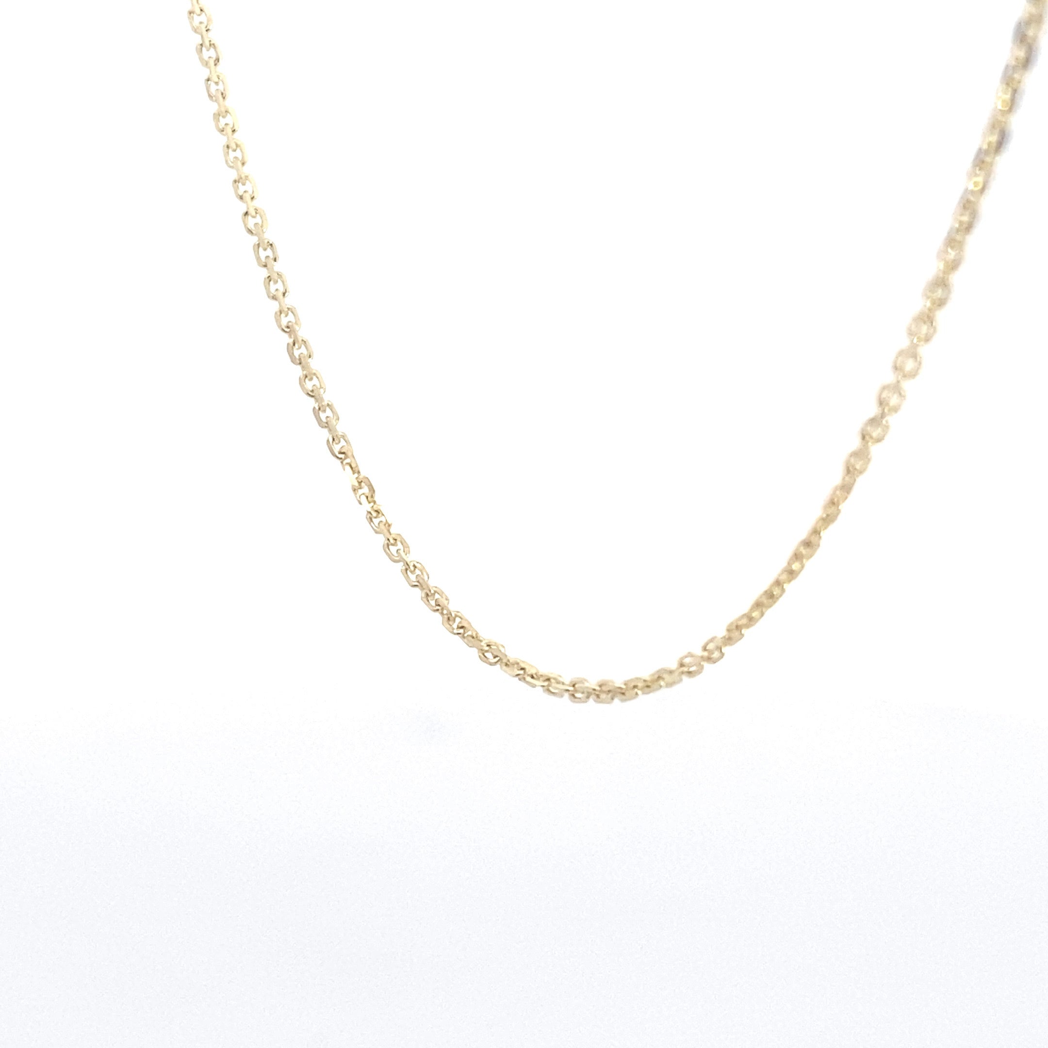 14K Yellow Gold Diamond-Cut Cable Chain
