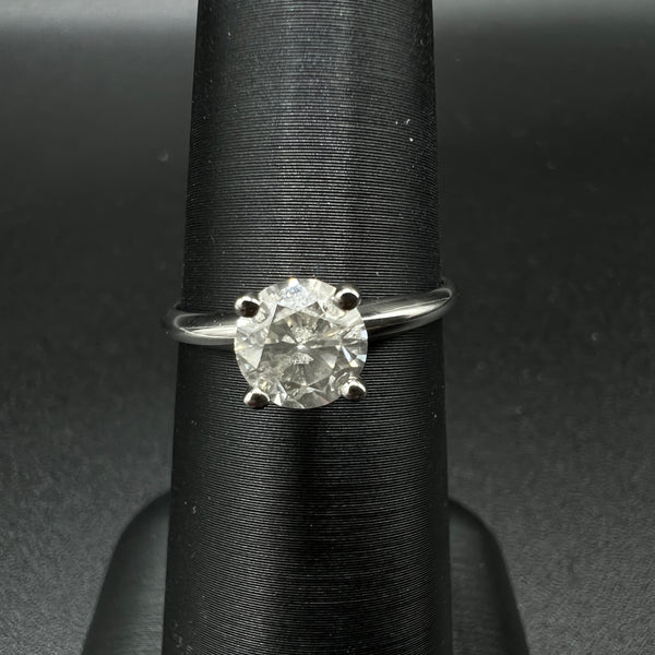 14K White Gold 1.00CT. Diamond Solitaire Engagement Ring