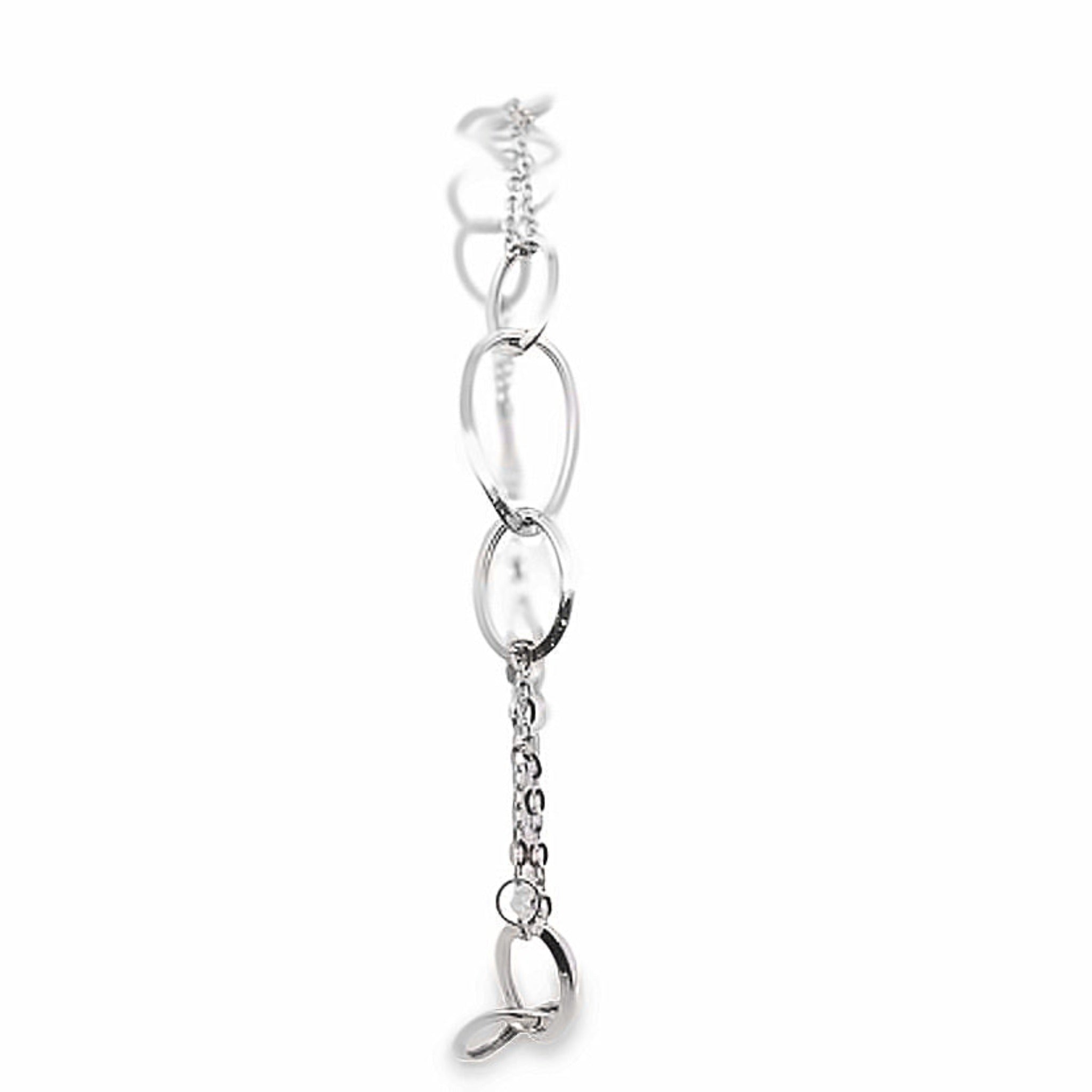 14K White Gold Two Strand Cable Chain With Oval Links