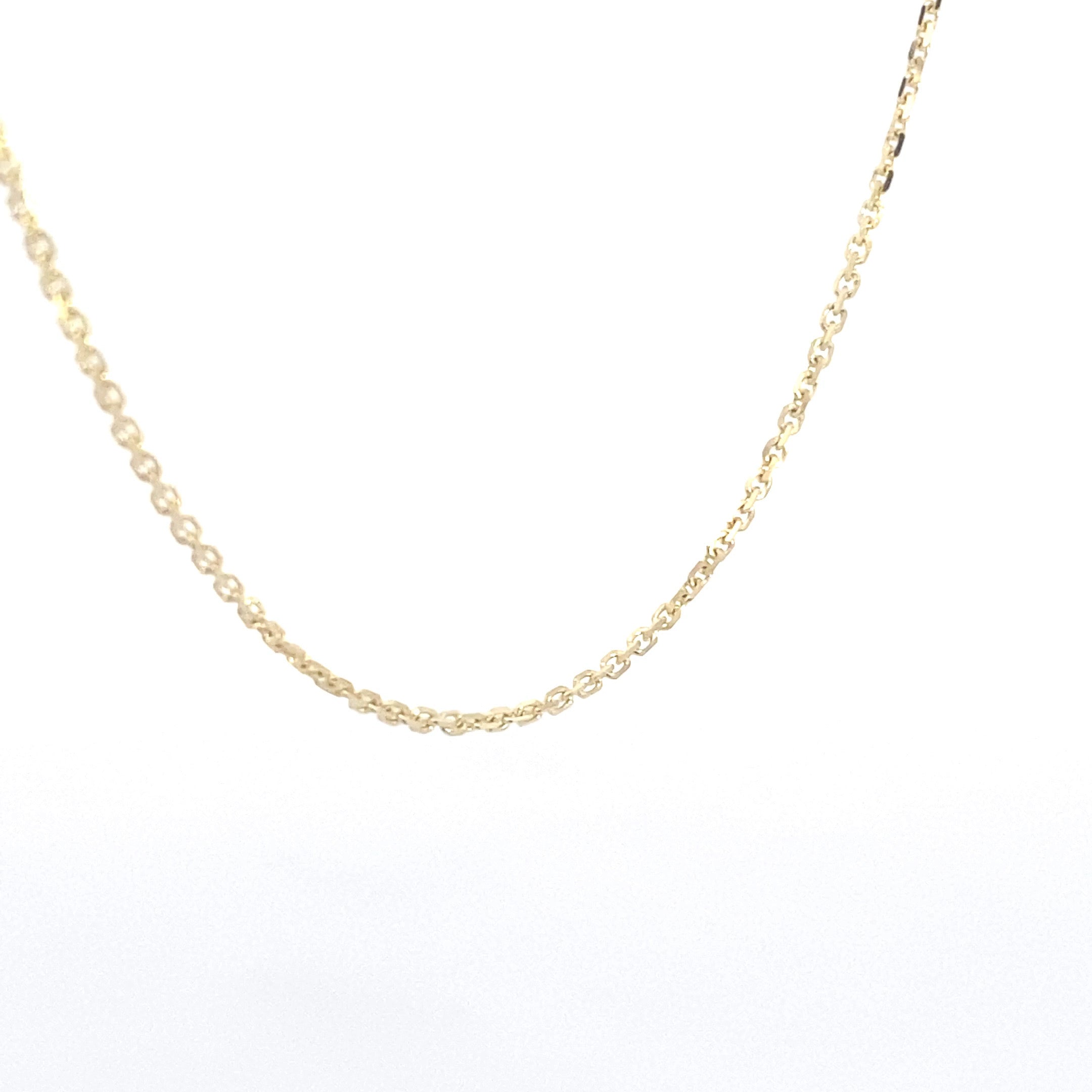 14K Yellow Gold Diamond-Cut Cable Chain