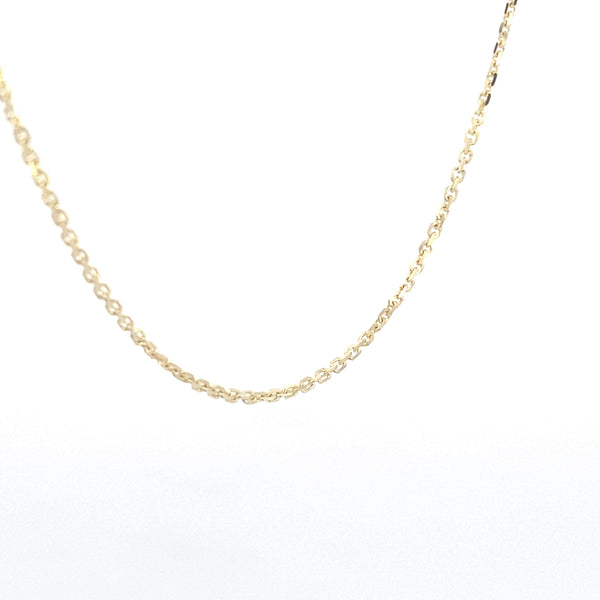 14K Yellow Gold Diamond-Cut Cable Chain