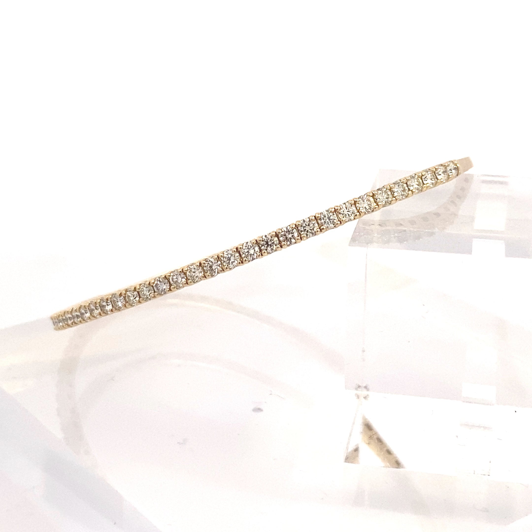 14K Yellow Gold Flexible 1.50ctw Diamond Tennis Bracelet