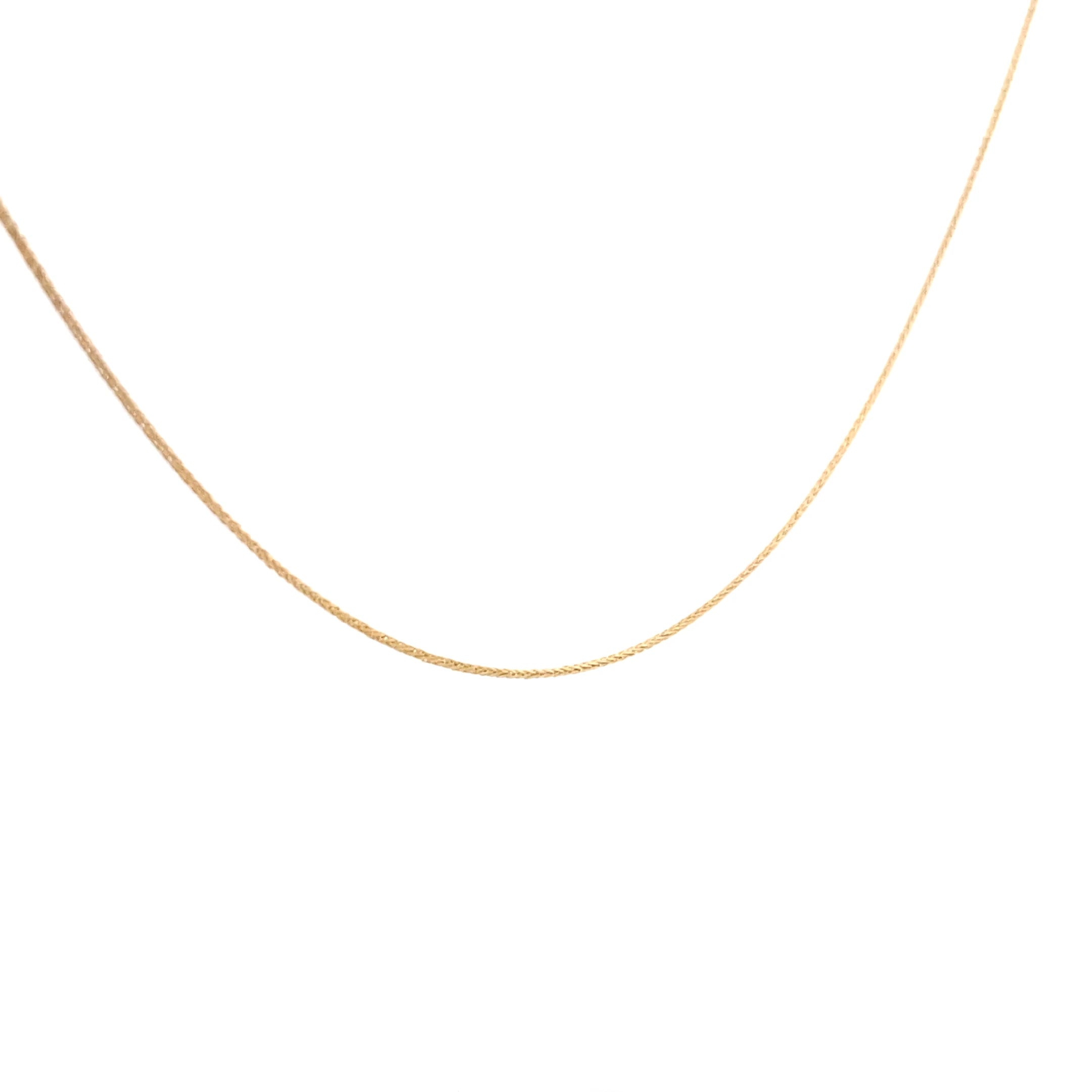 14K Yellow Gold 16" Baby Wheat Chain