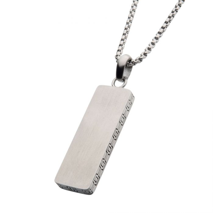 INOX Stainless Steel 45MM Engravable 22" Box Chain