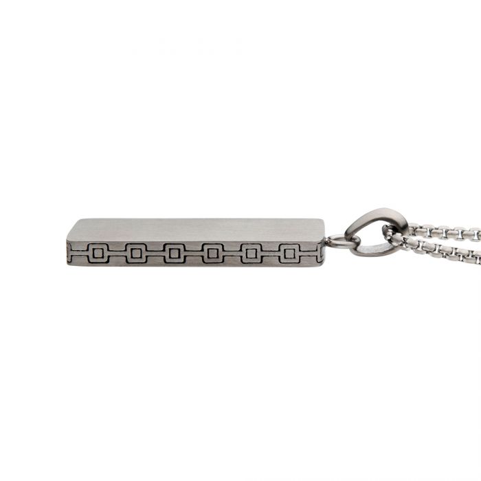 INOX Stainless Steel 45MM Engravable 22" Box Chain