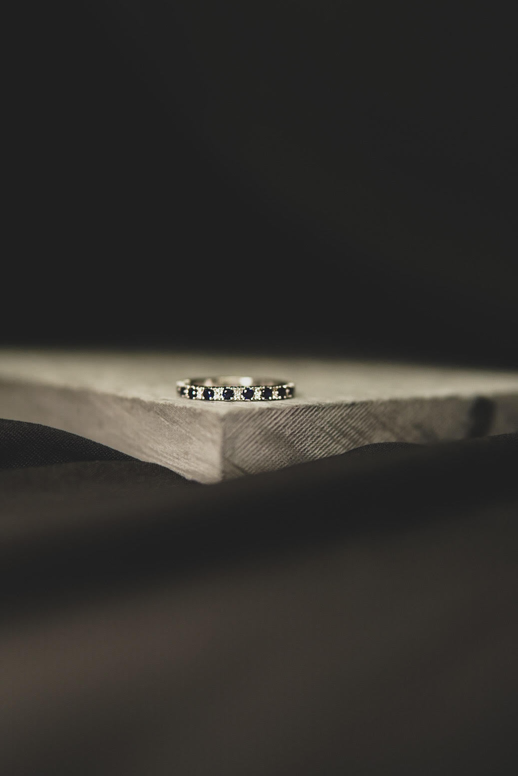 Sapphire and Diamond Alternating Band