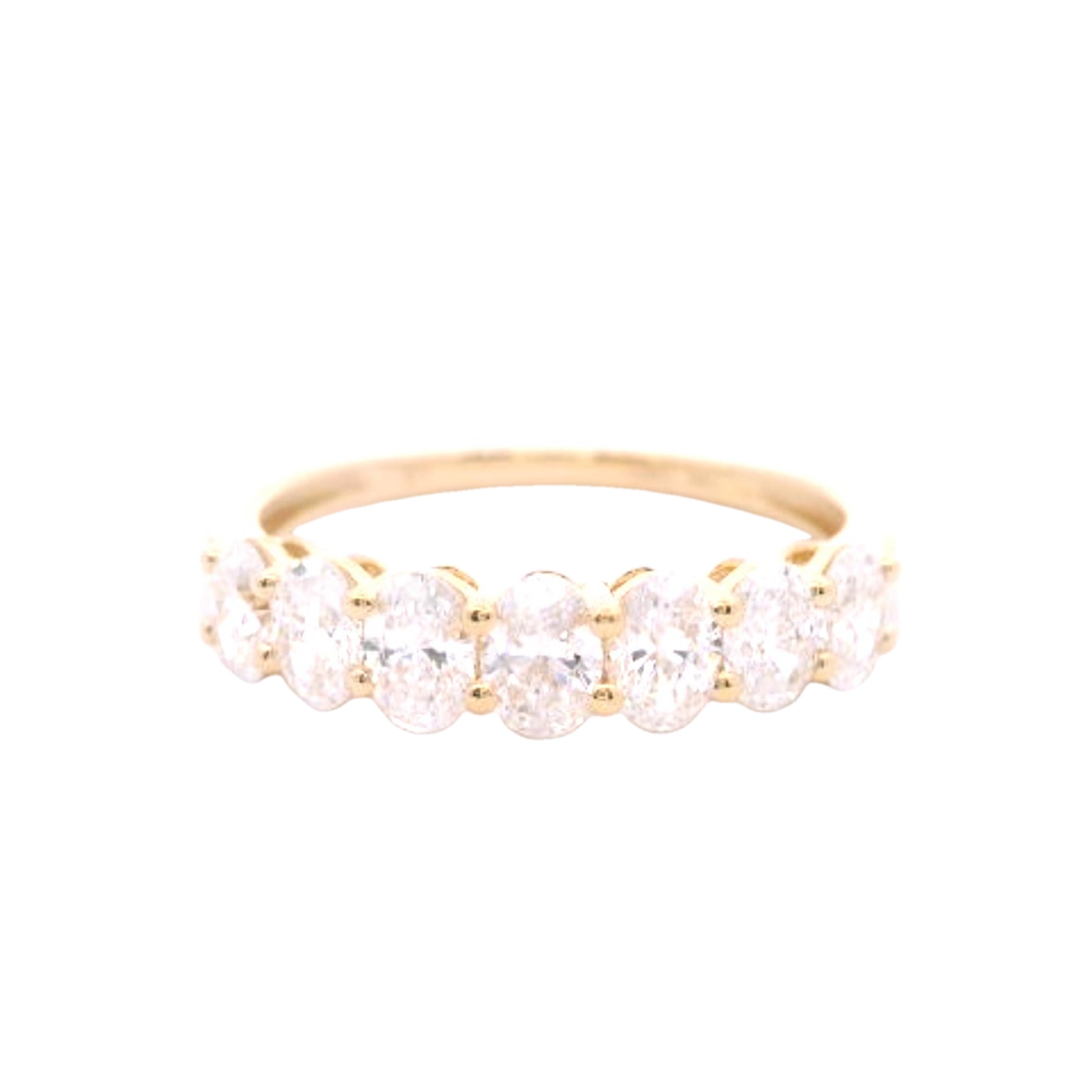 14K Yellow Gold 1.0ct Oval Lab-Grown Diamond Band